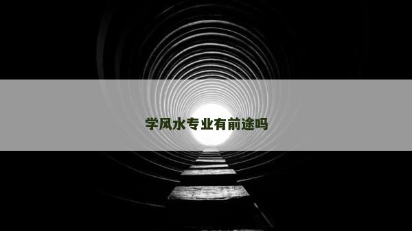 學(xué)風(fēng)水專業(yè)有前途嗎