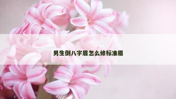 男生倒八字眉怎么修標準眉