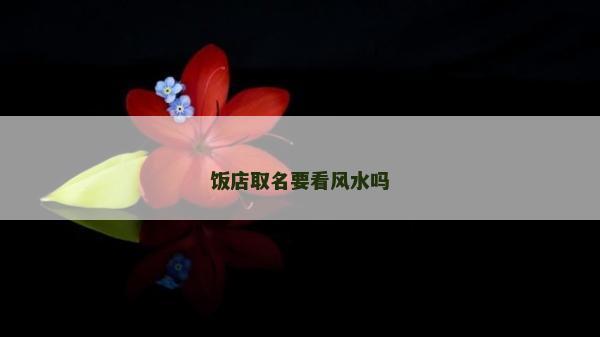 飯店取名要看風水嗎