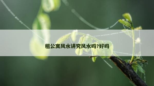 租公寓風水講究風水嗎?好嗎
