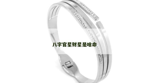 八字官星財(cái)星是啥命