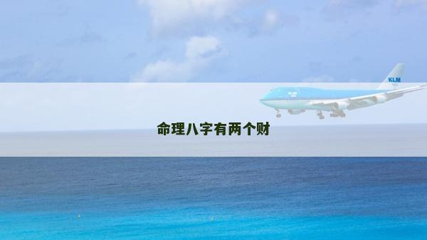 命理八字有兩個財 命理八字有兩個財