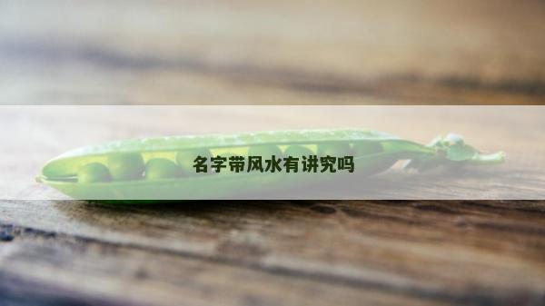 名字帶風(fēng)水有講究嗎
