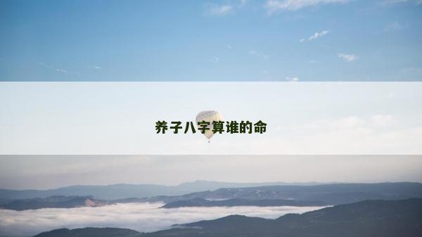 養子八字算誰的命