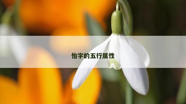 怡字的五行屬性
