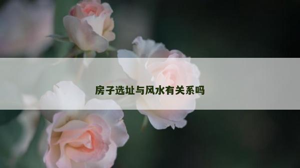 房子選址與風水有關系嗎