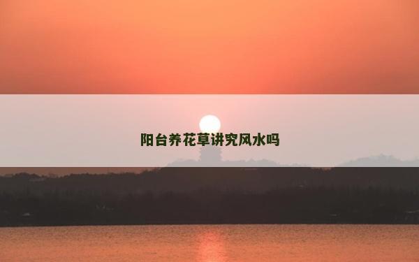 陽臺養花草講究風水嗎