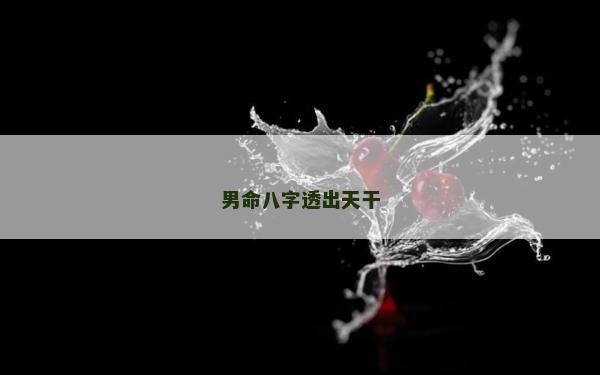 男命八字透出天干