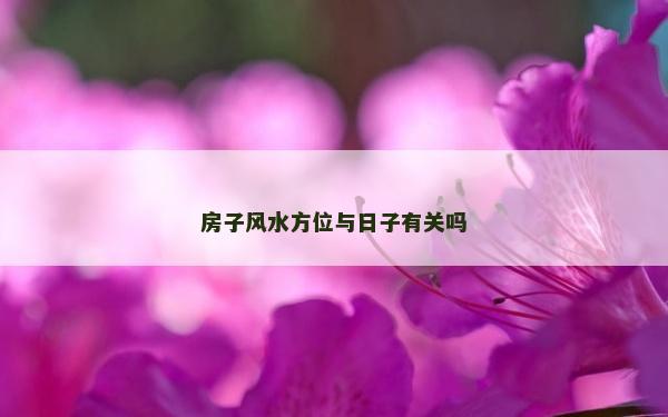 房子風水方位與日子有關嗎