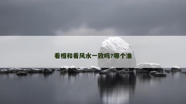 看相和看風水一致嗎?哪個準