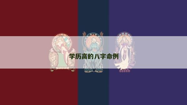學歷高的八字命例
