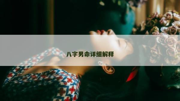 八字男命詳細解釋