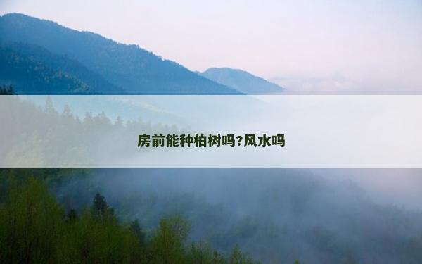 房前能種柏樹嗎?風水嗎 房前能種柏樹嗎?風水嗎