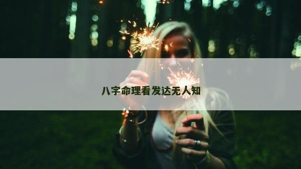 八字命理看發(fā)達(dá)無人知