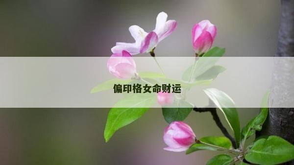 偏印格女命財運
