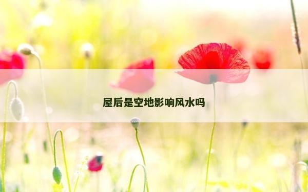 屋后是空地影響風(fēng)水嗎