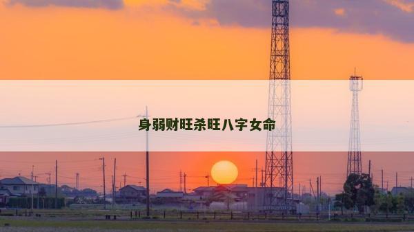 身弱財(cái)旺殺旺八字女命 身弱財(cái)旺殺旺八字女命