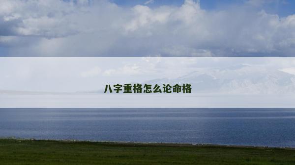 八字重格怎么論命格