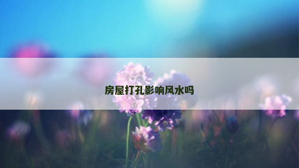 房屋打孔影響風水嗎