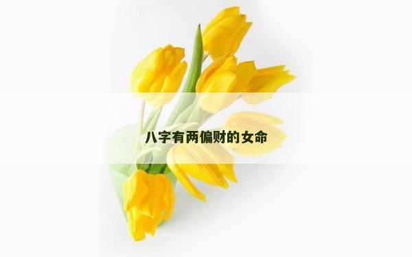 八字有兩偏財的女命