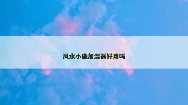 風水小鹿加濕器好用嗎