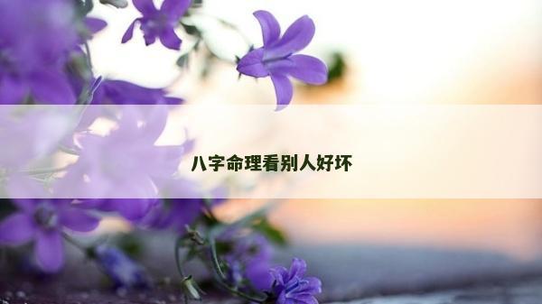 八字命理看別人好壞