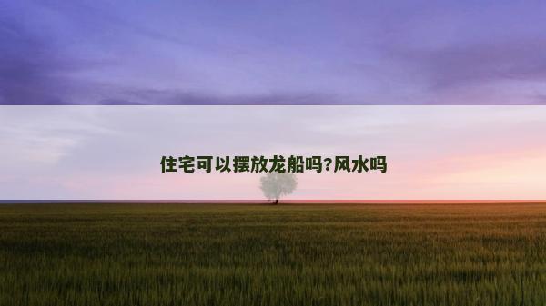 住宅可以擺放龍船嗎?風水嗎