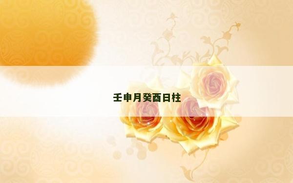 壬申月癸酉日柱