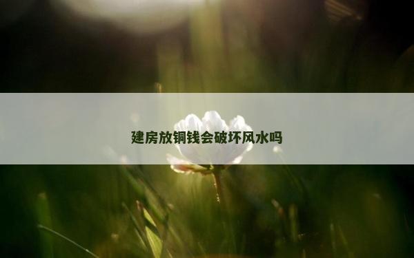 建房放銅錢會破壞風水嗎