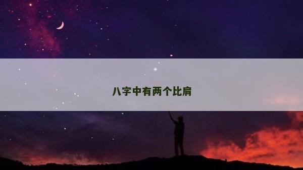 八字中有兩個比肩
