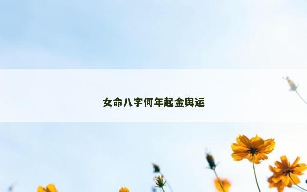 女命八字何年起金輿運