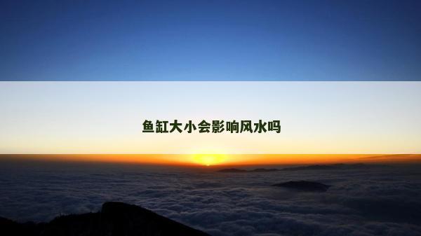 魚缸大小會影響風水嗎
