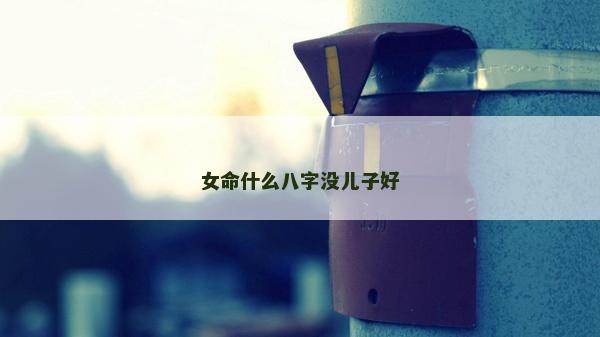 女命什么八字沒兒子好