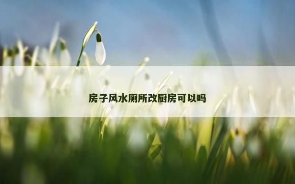 房子風水廁所改廚房可以嗎