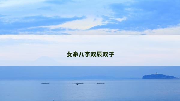 女命八字雙辰雙子