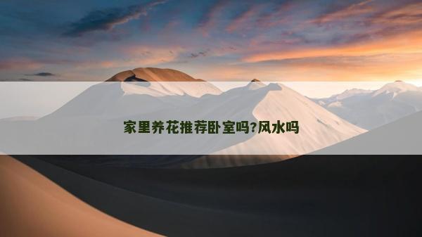 家里養花推薦臥室嗎?風水嗎