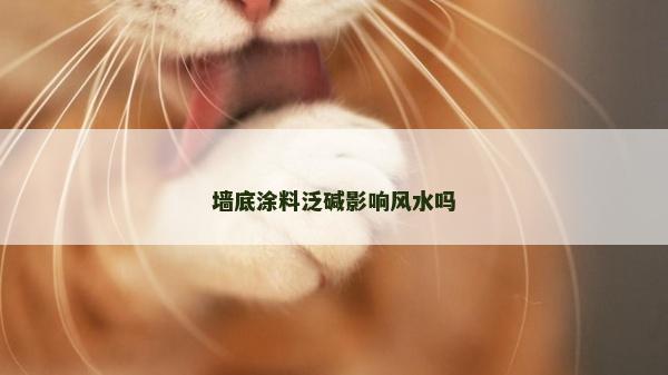 墻底涂料泛堿影響風水嗎