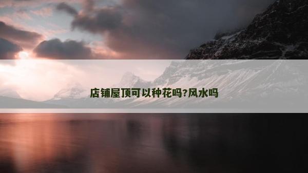 店鋪屋頂可以種花嗎?風(fēng)水嗎
