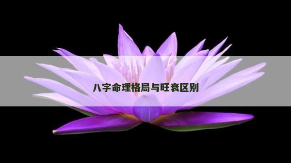 八字命理格局與旺衰區(qū)別