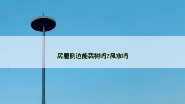 房屋側(cè)邊能栽樹嗎?風(fēng)水嗎