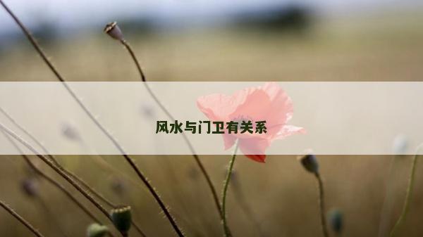 風水與門衛有關系