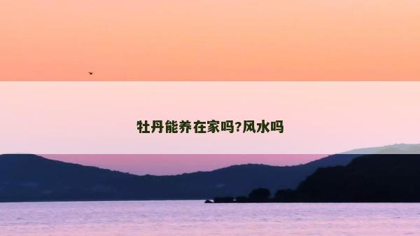 牡丹能養(yǎng)在家嗎?風水嗎