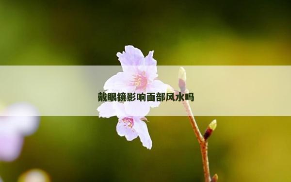 戴眼鏡影響面部風(fēng)水嗎