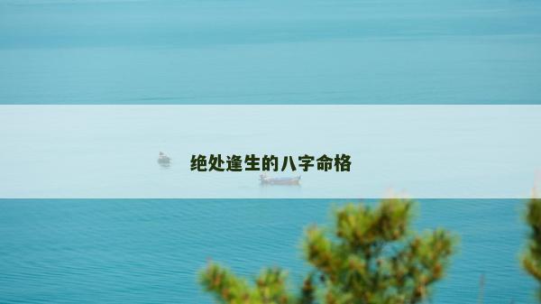 絕處逢生的八字命格
