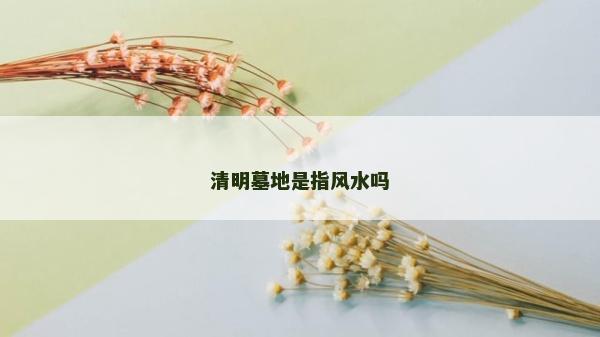 清明墓地是指風(fēng)水嗎