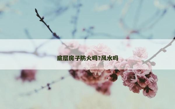 底層房子防火嗎?風水嗎