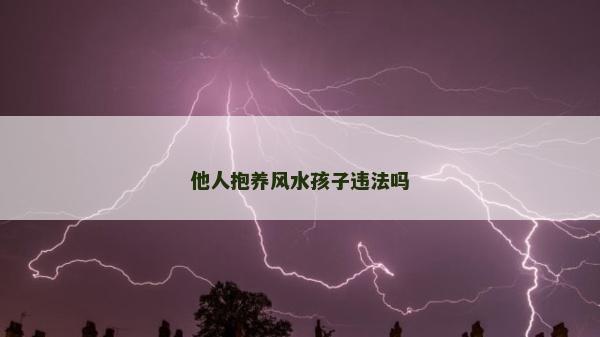他人抱養風水孩子違法嗎