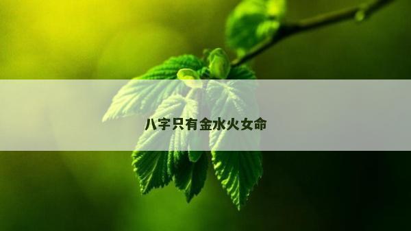 八字只有金水火女命