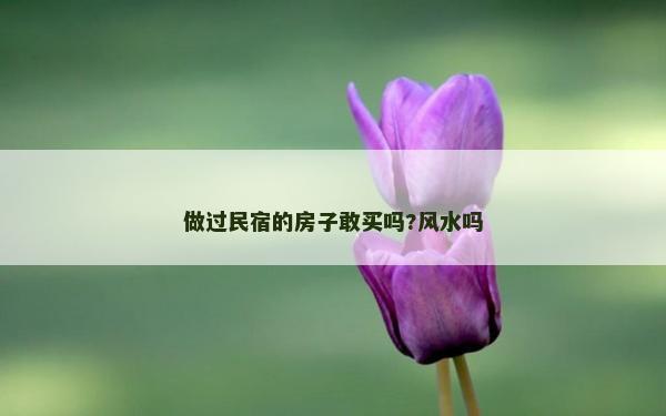 做過民宿的房子敢買嗎?風水嗎
