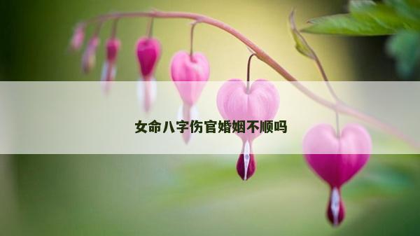 女命八字傷官婚姻不順嗎